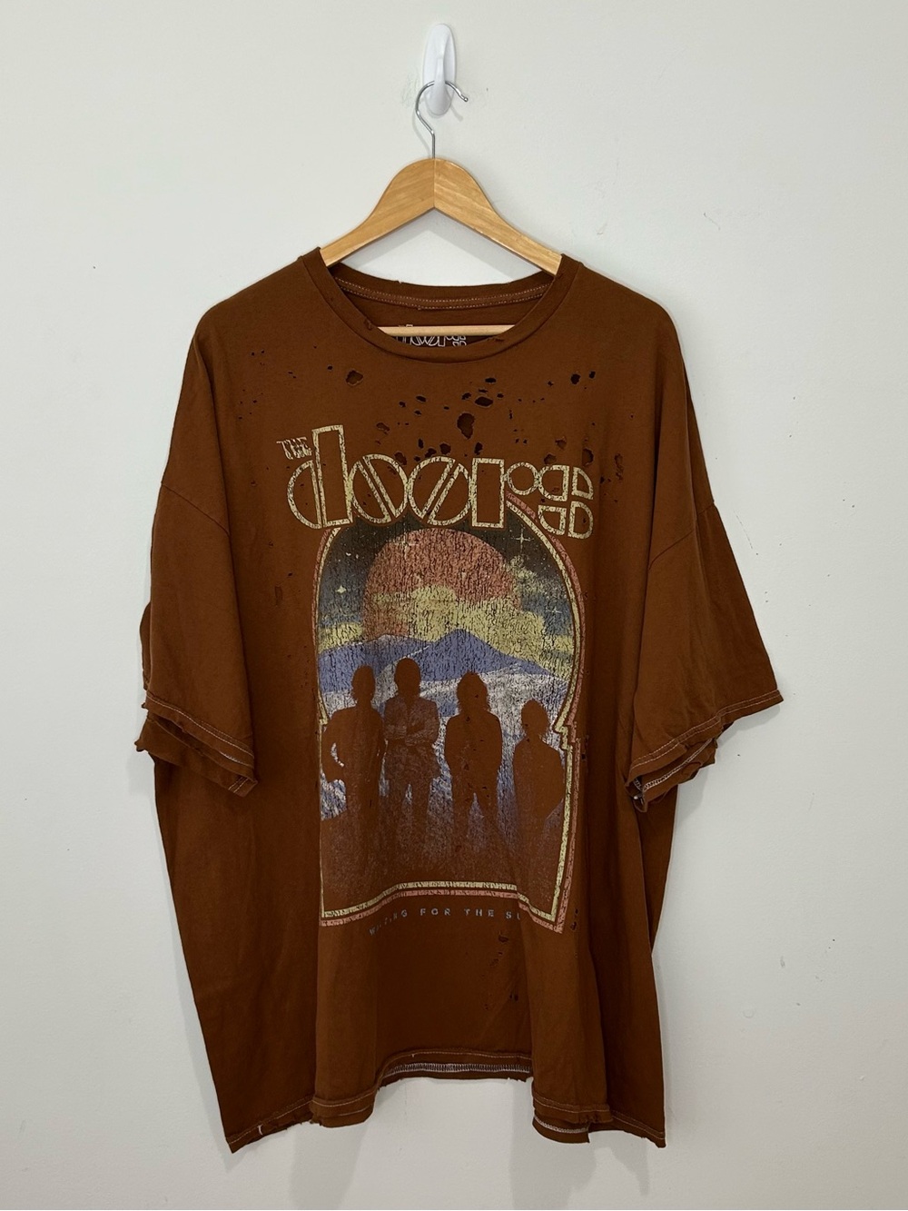 The Doors Brown Graphic T-Shirt, Size 3X, Rock & Pop Band Tee